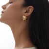 gold chunky hoop earrings