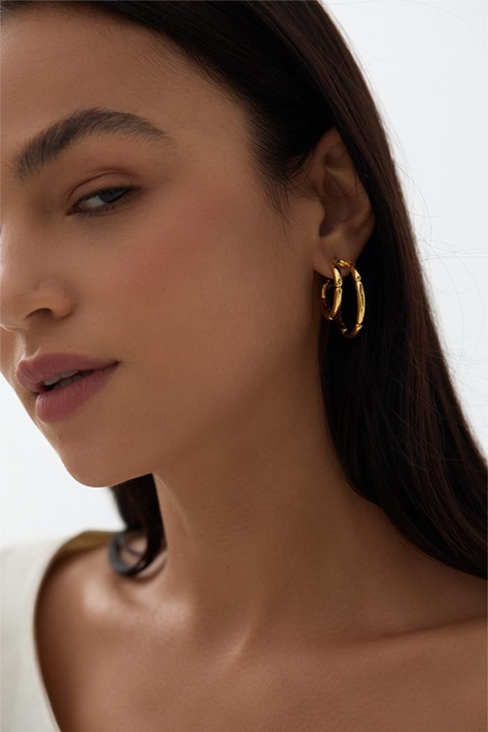 Double layered loop earrings