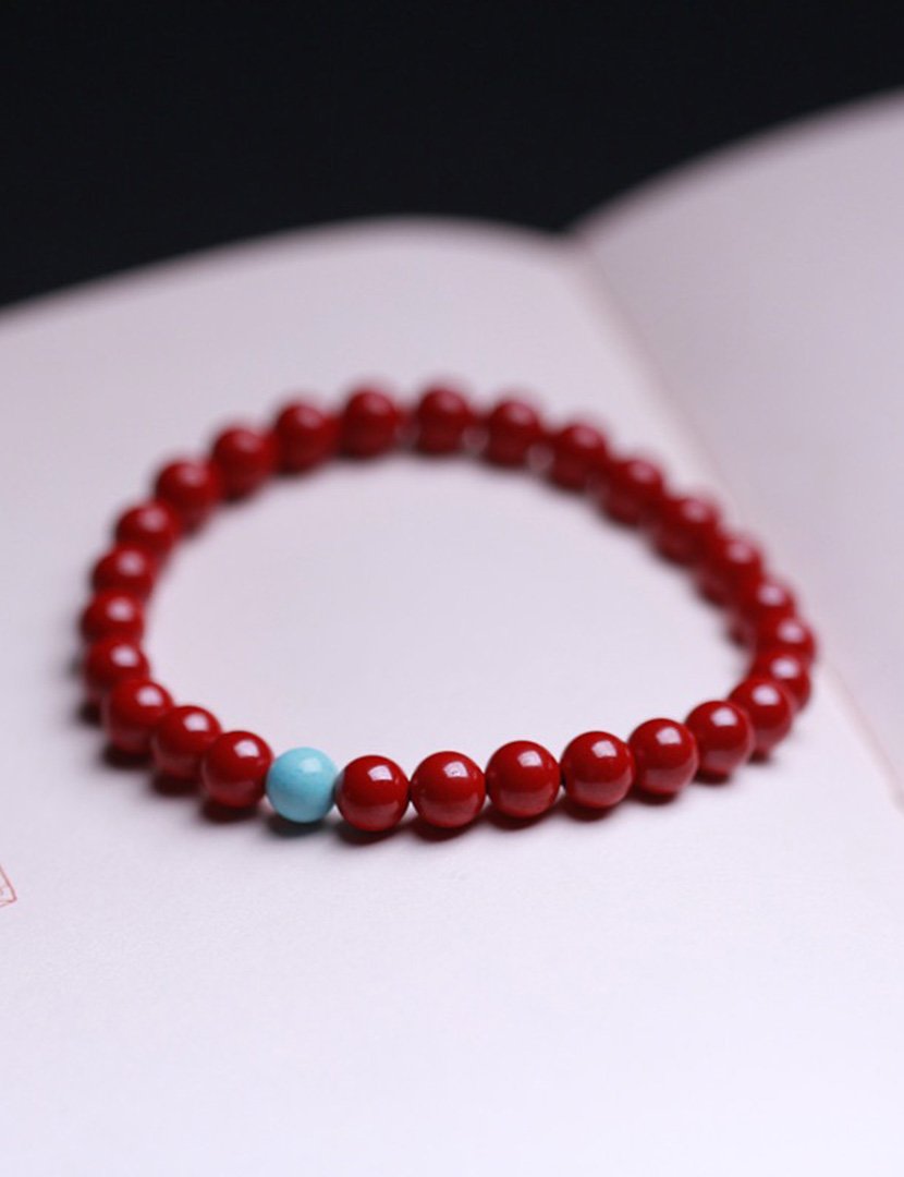 Handmade Cinnabar energy bracelet
