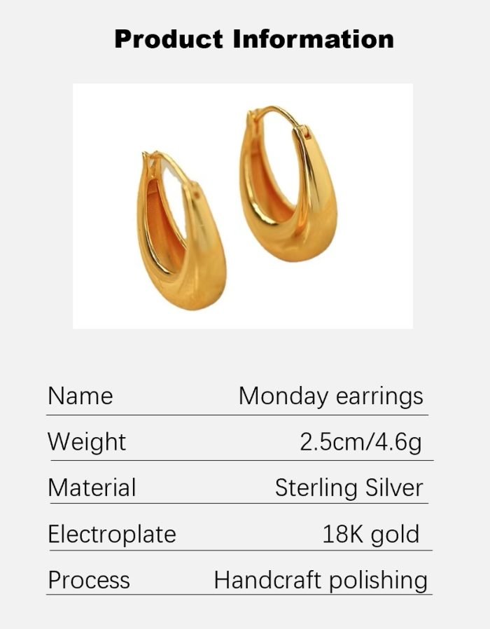 U-shaped minimalist earrings