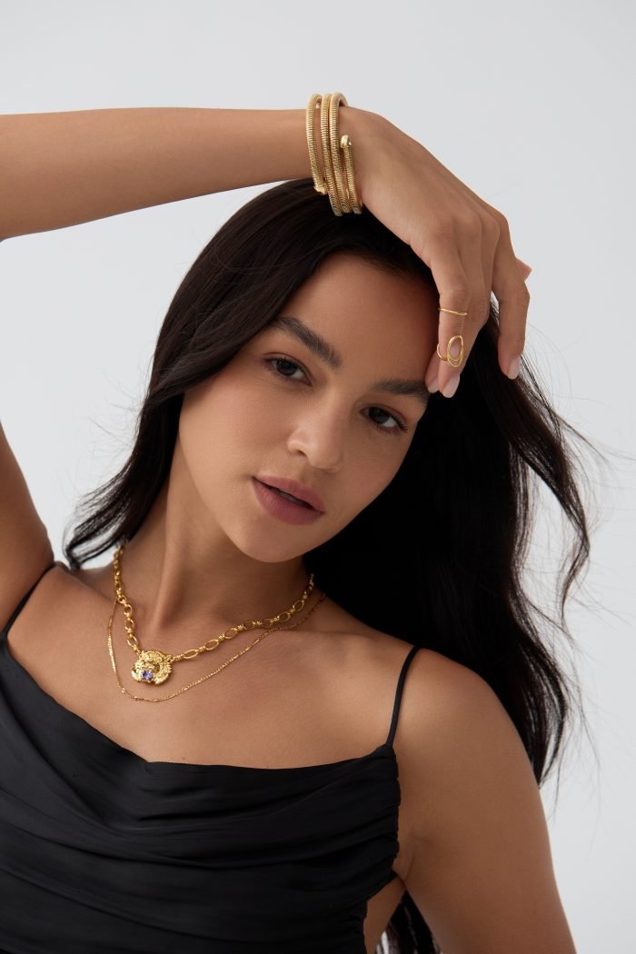 Multi-layer metal stretch bracelet