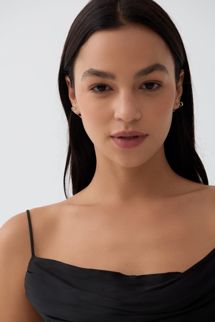 street style Pin red heart pendant earrings