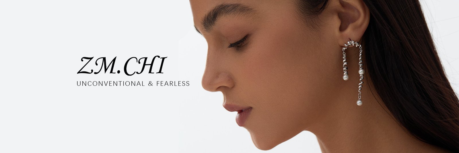 Silver spring and pearl drop earrings