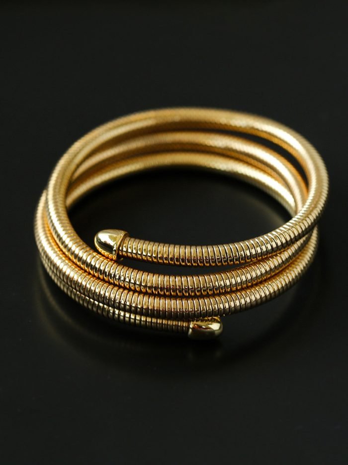 Multi-layer metal stretch bracelet