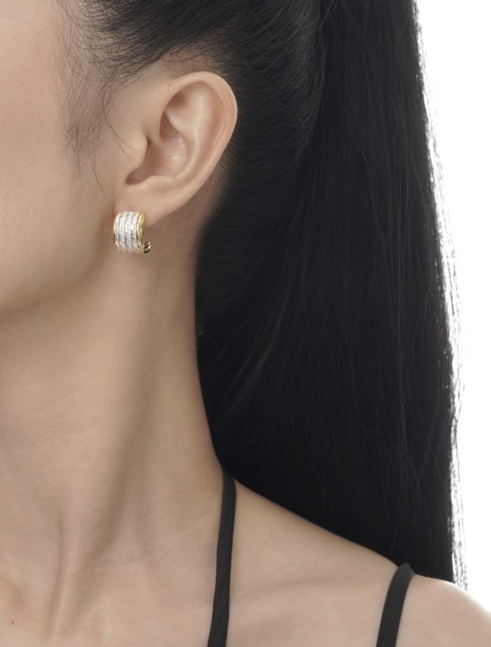 Sterling silver chunky stud earring