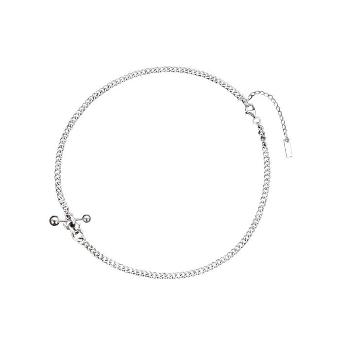 Sterling silvr curb chain necklace