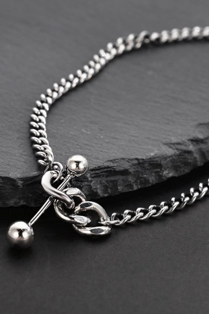 Sterling silvr curb chain necklace