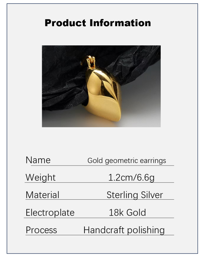 Gold geometric earrings