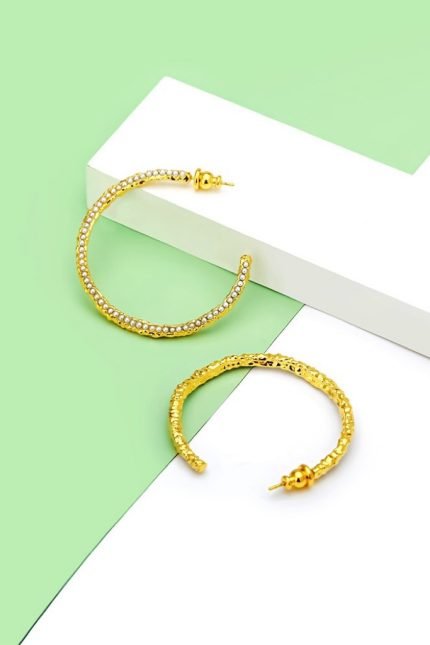 Large gold hoop pearl earrings gold hoop earrings