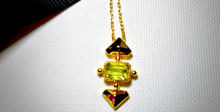 Peridot pendant necklace