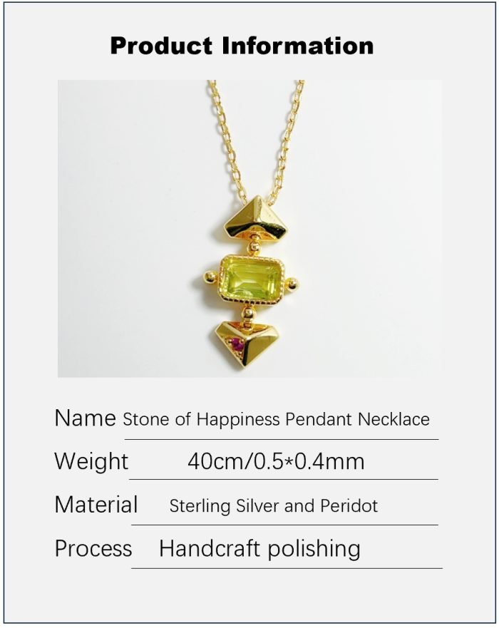 Peridot pendant necklace